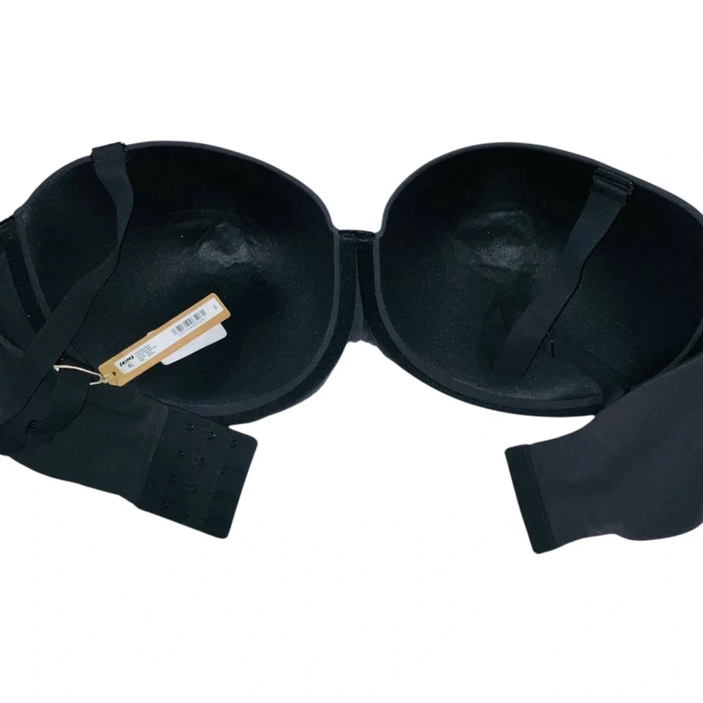 Skims Fits Everybody Strapless Convertible Lined Demi Onyx Black Sz 42DDDD NWT - Picture 9 of 14
